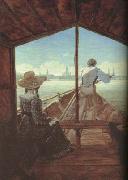 Carl Gustav Carus, Boat Ride on the Elbe,near Dresden (mk10)